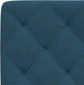 vidaXL Κρεβάτι με Στρώμα Μπλε 200x200 εκ. Βελούδινο