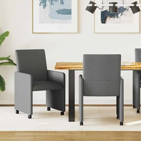 vidaXL Καρέκλα τραπεζαρίας 2 pcs Σκούρο γκρι 57 x 66 x 94 εκ ύφασμα