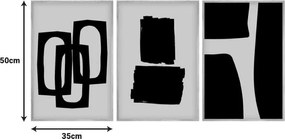 Πίνακας σε Καμβά Blacky Τρίπτυχος με Ψηφιακή Εκτύπωση 50x2x35εκ. 50x2x35 εκ.