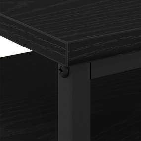 vidaXL Κομοδίνα 2 τεμ Μαύρο Δρυς 44x45x60 εκ Επεξεργασμένο Ξύλο