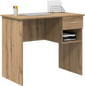 vidaXL Γραφείο με ράφι Artisan Oak 90 x 49 x 75 εκ Επεξεργασμένο ξύλο