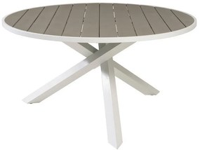 Τραπέζι εξωτερικού χώρου Dallas 2153, Polyξύλο, 73cm, Άσπρο, Γκρι, Μέταλλο | Epipla1.gr