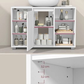 Ντουλάπι Νιπτήρα Μπάνιου Με Ράφι (90x30x60) Vasagle BBK507W01