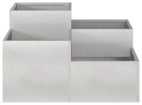 vidaXL Γλάστρα Κήπου 100x100x48 εκ Ανοξείδωτο Ατσάλι