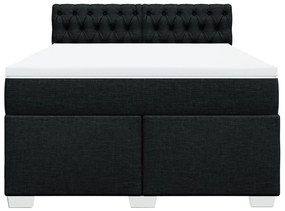 ΚΡΕΒΑΤΙ BOXSPRING ΜΕ ΣΤΡΩΜΑ ΜΑΥΡΟ 160X200 ΕΚ. ΥΦΑΣΜΑΤΙΝΟ 3288248