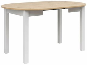Τραπέζι Boston 476, Artisan βελανιδιά, Άσπρο, 76cm, 33 kg, Επιμήκυνση, Ινοσανίδες μέσης πυκνότητας, Πλαστικοποιημένη μοριοσανίδα | Epipla1.gr