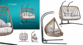 Stewehome Διπλή Κούνια Καθίσματος 155x90x130 cm