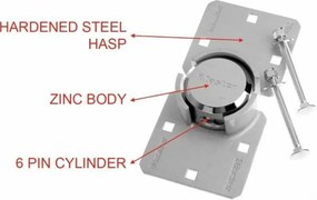 Κλείδωμα πλήκτρων Master Lock Ψευδάργυρος Ορθογώνιο (4 Μονάδες)