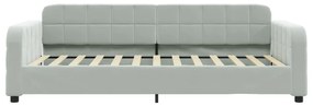 vidaXL Καναπές Κρεβάτι Συρόμενος Αν. Γκρι 100 x 200 εκ. Βελούδινος