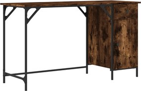 vidaXL Γραφείο Υπολογιστή Καπνιστή Δρυς 131x48x75εκ. από Επεξεργ. Ξύλο