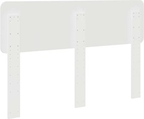 vidaXL Κεφαλάρι Λαμπερό Λευκό 140 cm Επεξεργασμένο ξύλο