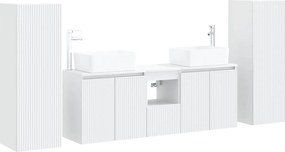 vidaXL Σετ Επίπλων Μπάνιου 5 τμχ. Λευκό 33 x 34,5 x 100 εκ