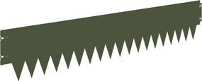 vidaXL Περίγραμμα γκαζόν 10 τμχ. 103 x 20 εκ Ατσάλι Λαδί