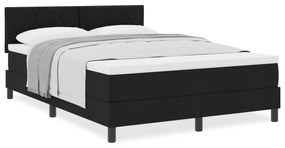 vidaXL Κρεβάτι με Ελατήριο Μαύρο 140x200 εκ. Ύφασμα