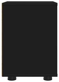vidaXL Κομοδίνο με συρτάρι Μαύρο 30,5 x 30 x 43 εκ Επεξεργασμένο ξύλο