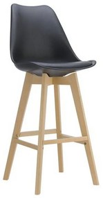 Σκαμπό Μπαρ Martin Black ΕΜ147,2 48x58x71/110cm Σετ 4τμχ Wood, Polypropylene