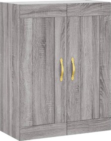 vidaXL Ντουλάπι Γκρι Sonoma 69,5 x 34 x 180 εκ. Επεξεργασμένο Ξύλο