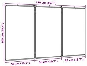 Πίνακας Μαρκαδόρου Μαγνητικός Πτυσσόμ. 150x100x1,7εκ Αλουμινίου