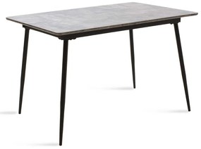 Τραπέζι Shazam MDF επεκτεινόμενο χρώμα γκρι cement 120-160x80x76εκ Υλικό: MDF BOARD THICKNESS 20MM - IRON TUBE 32X1.1 096-000002