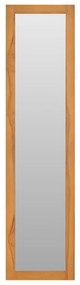 Καθρέφτης Τοίχου με Ράφια 30x30x120 εκ. από Μασίφ Ξύλο Teak - Καφέ