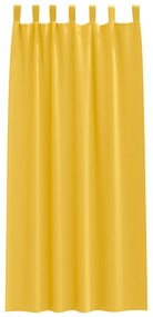 vidaXL Κουρτίνες 2 pcs κίτρινο μουσταρδί 245 x 140 εκ. Πολυεστέρας
