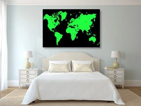 Εικόνα σε πράσινο χάρτη φελλού σε μαύρο φόντο - 90x60