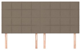 vidaXL Κεφαλάρια Κρεβατιού 4 τεμ. Taupe 90x5x78/88 εκ. Υφασμάτινο