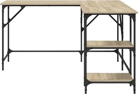 vidaXL Γραφείο Sonoma Δρυς 139 x 139 x 75 εκ. από Επεξεργασμένο Ξύλο