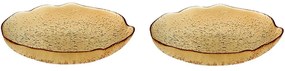Μπωλ Σερβιρίσματος Lovizna (Σετ 2Τμχ) 80.490.022 Φ23cm Amber Cryspo Trio Glass