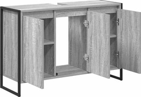 vidaXL Ντουλάπι Μπάνιου Γκρίζο Σονομα 90 x 30 x 60 cm