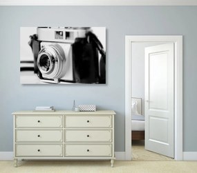 Εικόνα κομψή ρετρό κάμερα σε ασπρόμαυρη σχεδίαση - 90x60