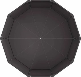 vidaXL Γλάστρα Μαύρο 120 x 120 x 50 εκ Ατσάλι