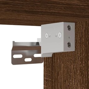 Ντουλάπι Μπάνιου με Καθρέφτη/LED Καφέ Δρυς 100x12x45 εκ. - Καφέ