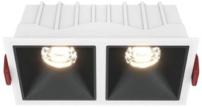 Χωνευτό Σποτ Οροφής Alfa LED 20W 3000K Διπλό Μαύρο-Λευκό DL043-02-10W3K-SQ-WB MAYTONI-DL043-02-10W3K-SQ-WB-Μαύρο-Λευκό DL043-02-10W3K-SQ-WB