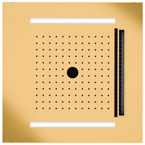 Almar Gold Brushed PVD Κεφαλή Χρωματοθεραπείας εντοιχισμού οροφής 3 ροών
