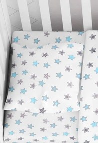 Μαξιλαροθήκη Φάκελος Βαμβακερή Bebe 35x45εκ. Star 104 Sky Blue Dimcol