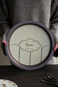 Stewehome Στρογγυλό μεταλλικό δίσκο με ρετρό σχέδιο
