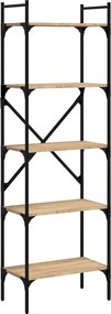 vidaXL Βιβλιοθήκη 5 Επιπέδων Sonoma Δρυς 56x31,5x174 εκ. Επεξ. Ξύλο