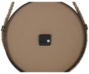 Ρολόι Τοίχου DKD Home Decor 43 x 8 x 71 cm Κρυστάλλινο Μαύρο Χρυσό Σίδερο (x2)