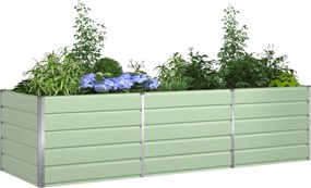 vidaXL Γλάστρα Παστέλ Πράσινο 290 x 100 x 75 εκ Επικαλυμμένος Χάλυβας