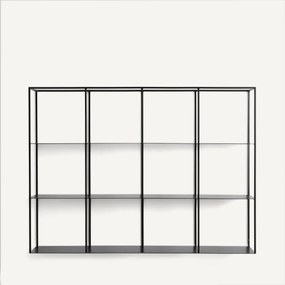 Μεταλλική επιτοίχια βιβλιοθήκη από ατσάλι, ύψος 100,6 εκ., Parallel