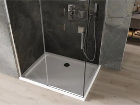 Mexen Omega καμπίνα ντους συρόμενη 100 x 90 cm, γραφίτης, χρώμιο + ντουζιέρα Flat,