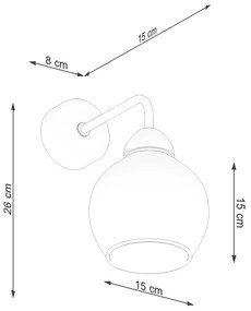 Sollux Φωτιστικό τοίχου Alino 1,ατσάλι,1xE27/60w,μαύρο