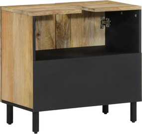 vidaXL Ντουλάπι Μπάνιου 62 x 33 x 58 εκ. από Μασίφ Ξύλο Μάνγκο