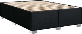 vidaXL Κρεβάτι box spring με στρώμα Μαύρο 140 x 200 cm Ύφασμα