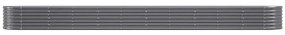 vidaXL Ζαρντινιέρα Ανθρακί 440x80x36 εκ Γαλβανισμένος χάλυβας