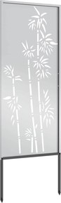 vidaXL Οθόνη Ιδιωτικότητας Κήπου Floral Ασημί 50 x 140 εκ