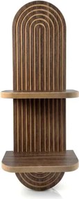 Ραφιέρα τοίχου Artwill Megapap Mdf χρώμα wenge 26x13x70εκ.