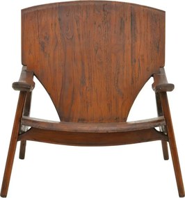 Πολυθρόνα Brazin καρυδί teak ξύλο 72x71x77εκ 72x71x77 εκ.