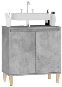 vidaXL Ντουλάπι Νιπτήρα Γκρι Σκυρ. 58x33x60 εκ. Επεξεργασμένο Ξύλο